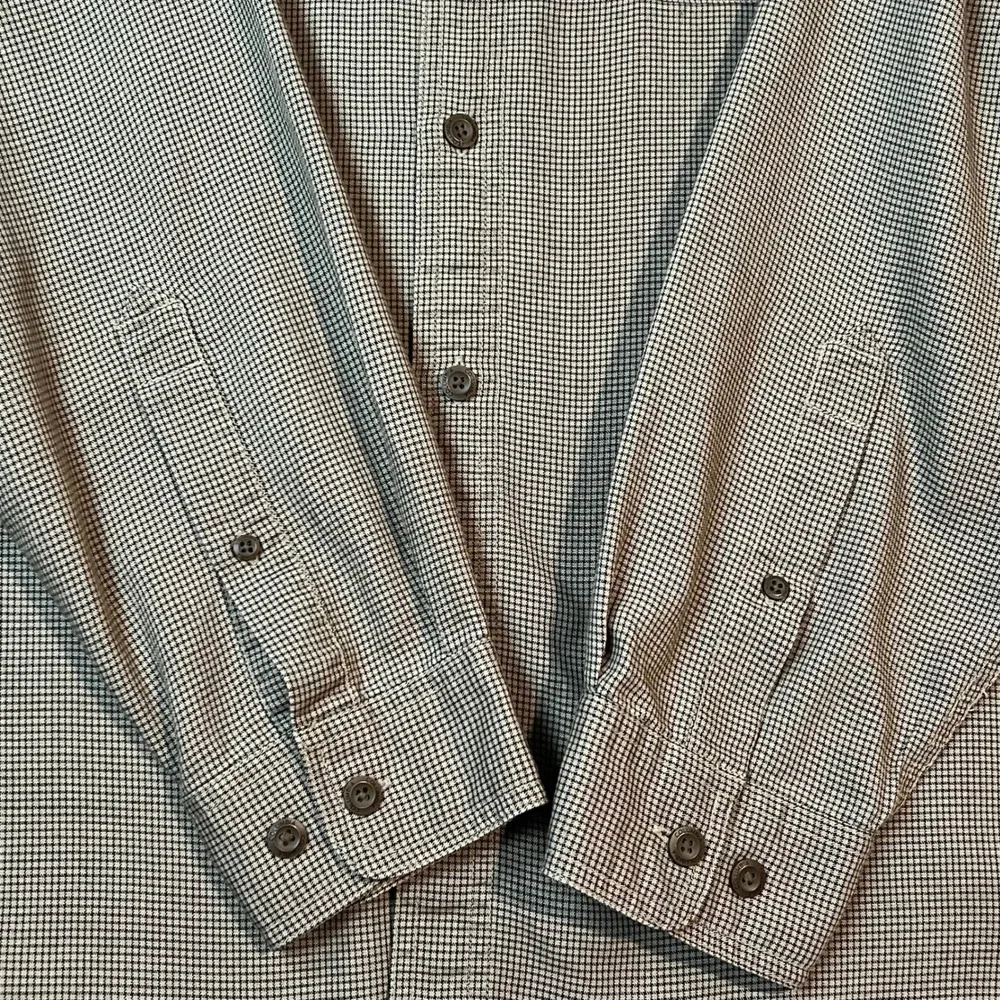 Columbia Mens LG Button Up Shirt Long Sleeve Plaid Patterned‎ Olive